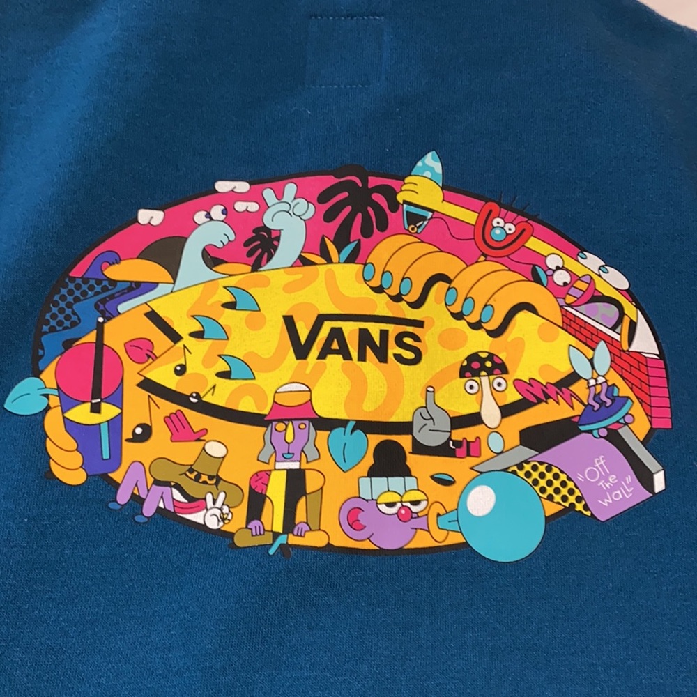 Vans Youth M Moroccan Blue Zip-Up Hoodie - Picture 4 of 8